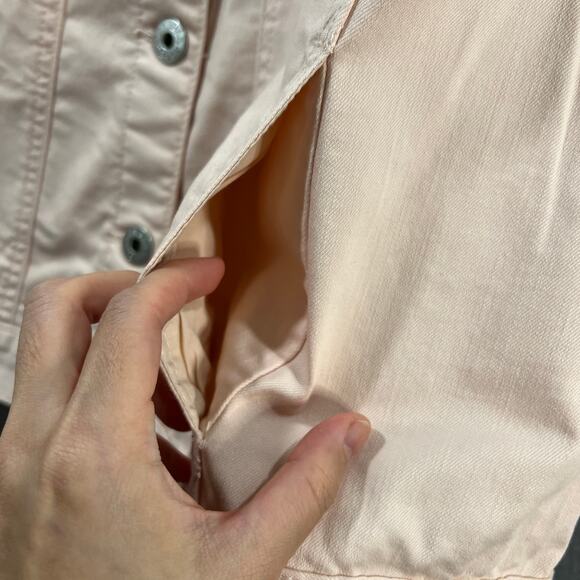 Belle by Kim Gravel Classic Jean Jacket Pale Dogwood Size Small - Picture 9 of 10